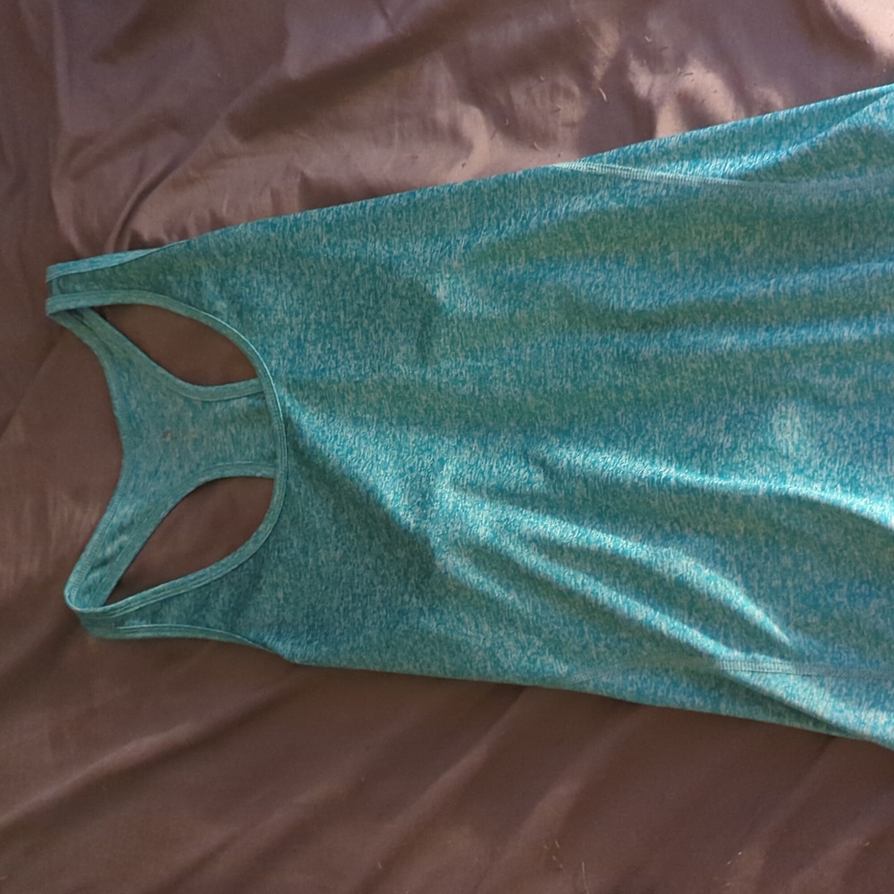teal workout tank top